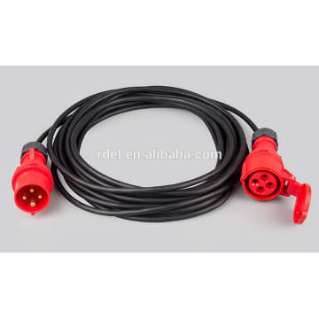 Enchufe industrial 1P + N + E al cable de extensión del zócalo adaptador francés